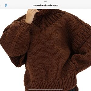 Women's Brown Chunky Sweater